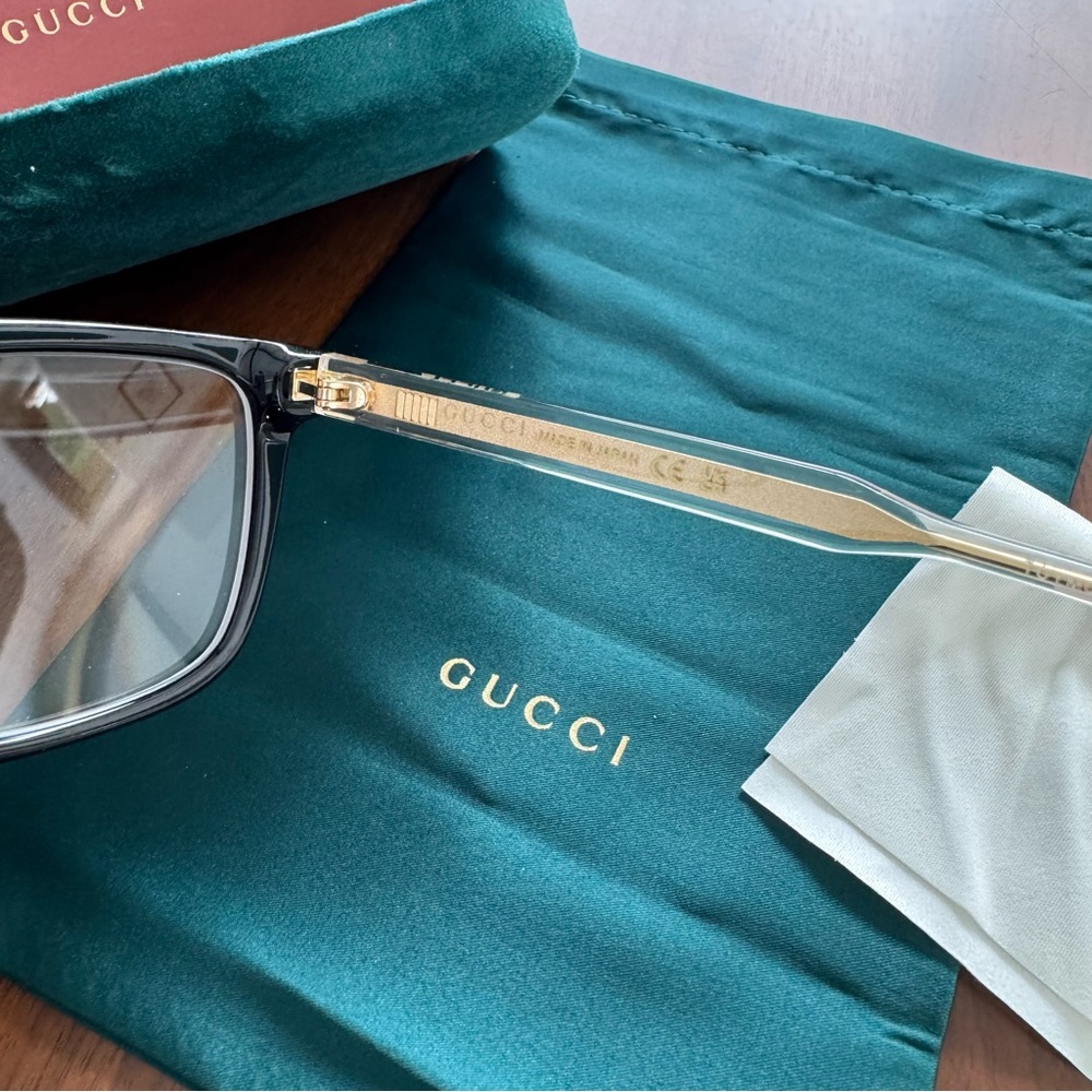 Gucci GG0560ON Square Eyeglasses 55mm Black Crystal Designer Optical Frames - Picture 8 of 16